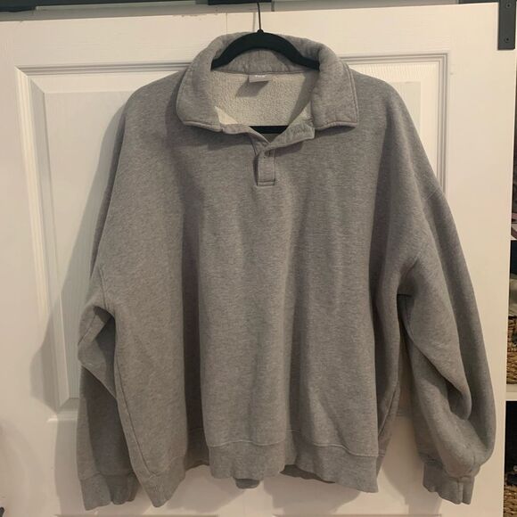 Aritzia Tops - Aritzia TNA Cozy Fleece Collared Sweatshirt size 3 (M/L)